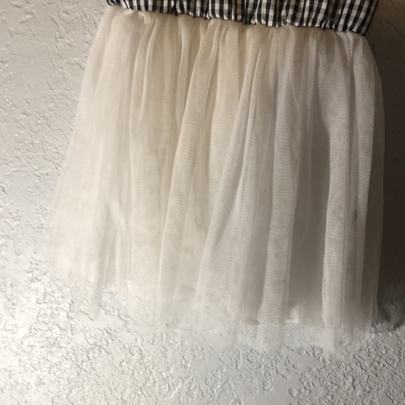 Lily Blue Sleeveless White/Black Checker and White Tulle Dress 24M - Picture 4 of 7